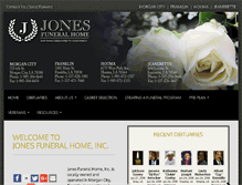 Tablet Screenshot of jones-funeral-home.com